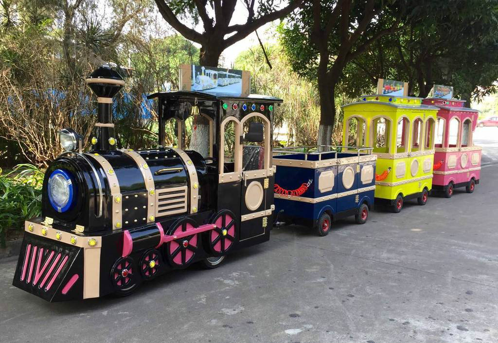 清水景区广商场无轨观光小火车电动儿童游乐设备小火车可坐人户外玩具
